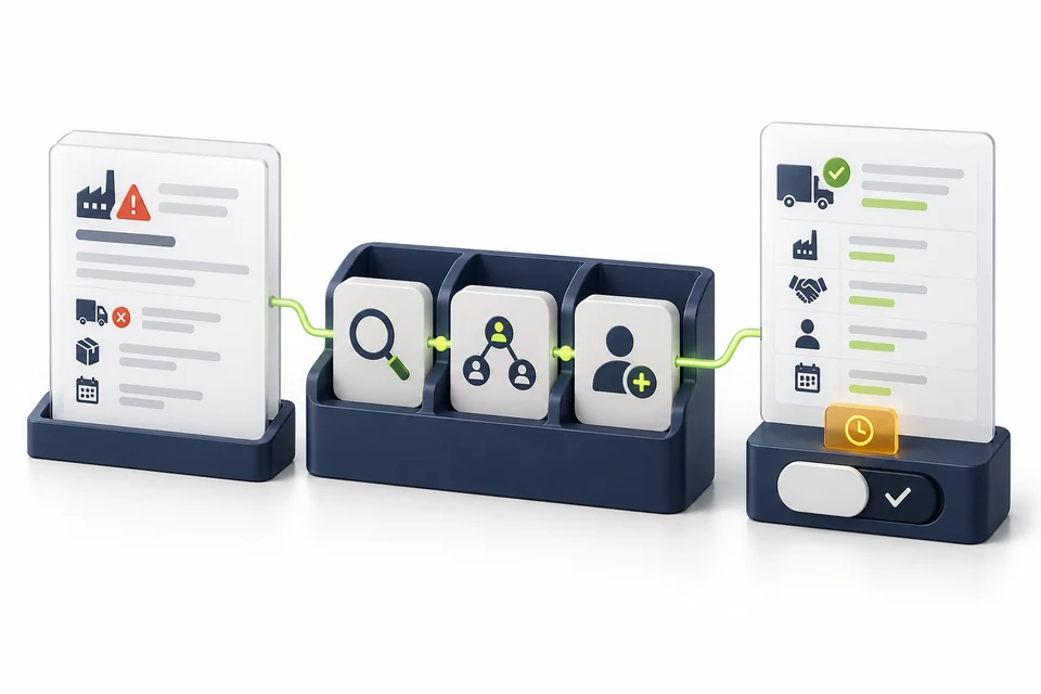 A defined task passes through selected tools to a proposal awaiting approval.