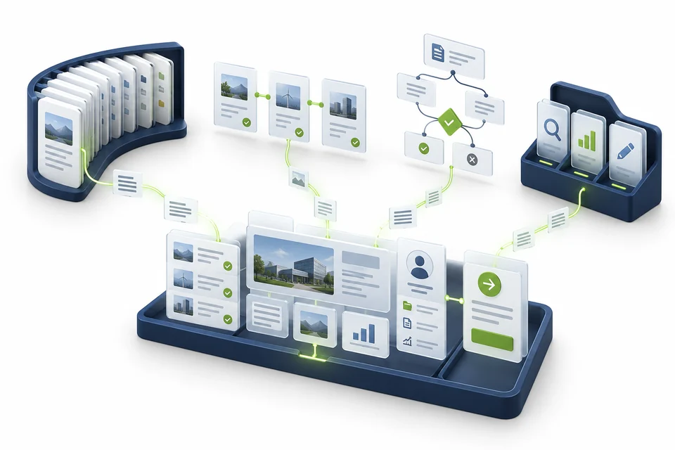 Knowledge, captured learnings, rules and agent tools combine into a shared answer-and-action workspace.