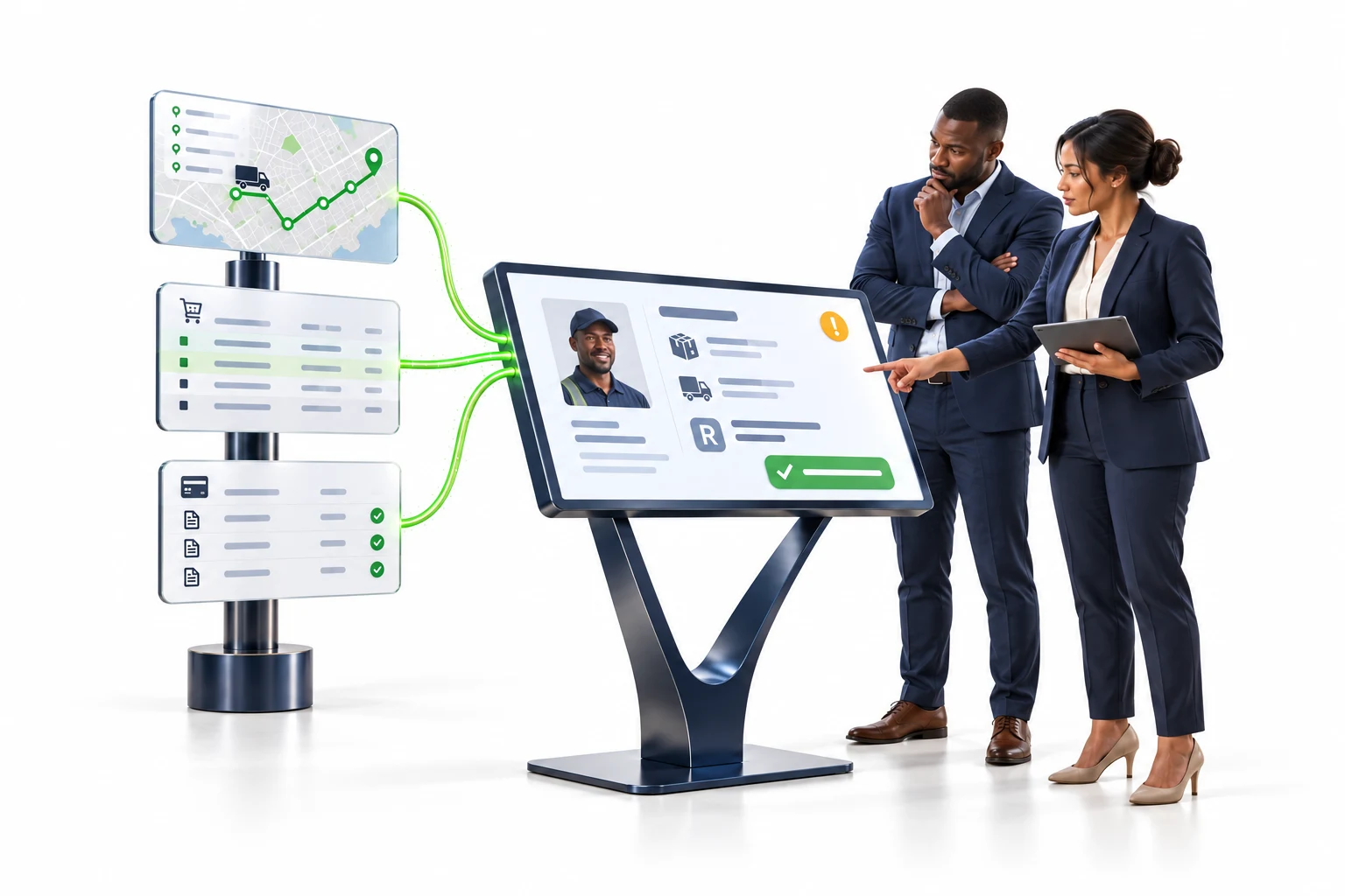 Operations and Finance review an answer assembled from delivery, order and payment records.
